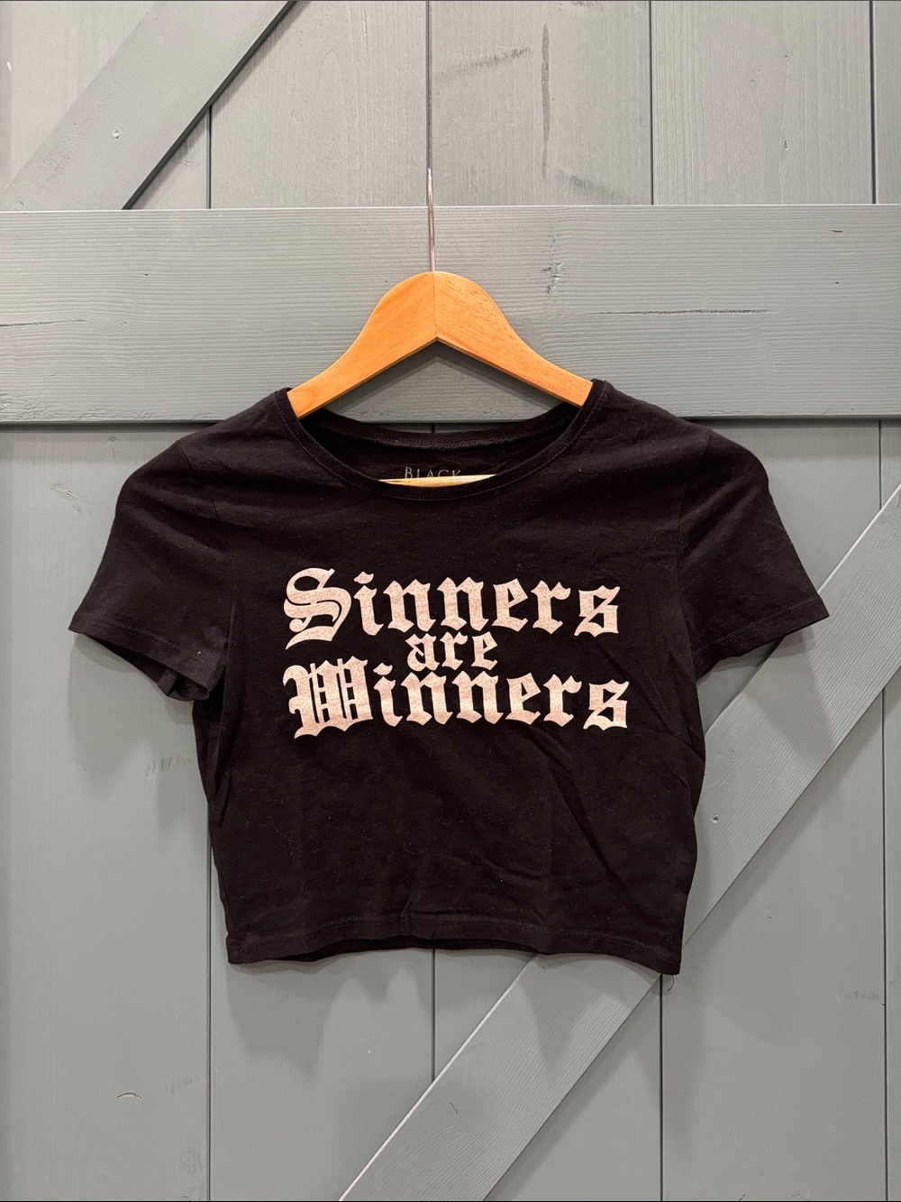 Blackcraft "Sinners Are Winners" Crop Tee - Women's Crop Top